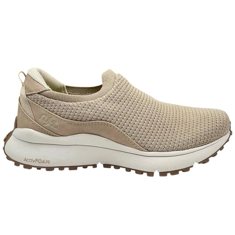 Ryka Jumpstart Women's Slip-on Knit‎ Sneakers Sz 8 Wide Tan-Beige Athletic Shoes - Picture 2 of 12